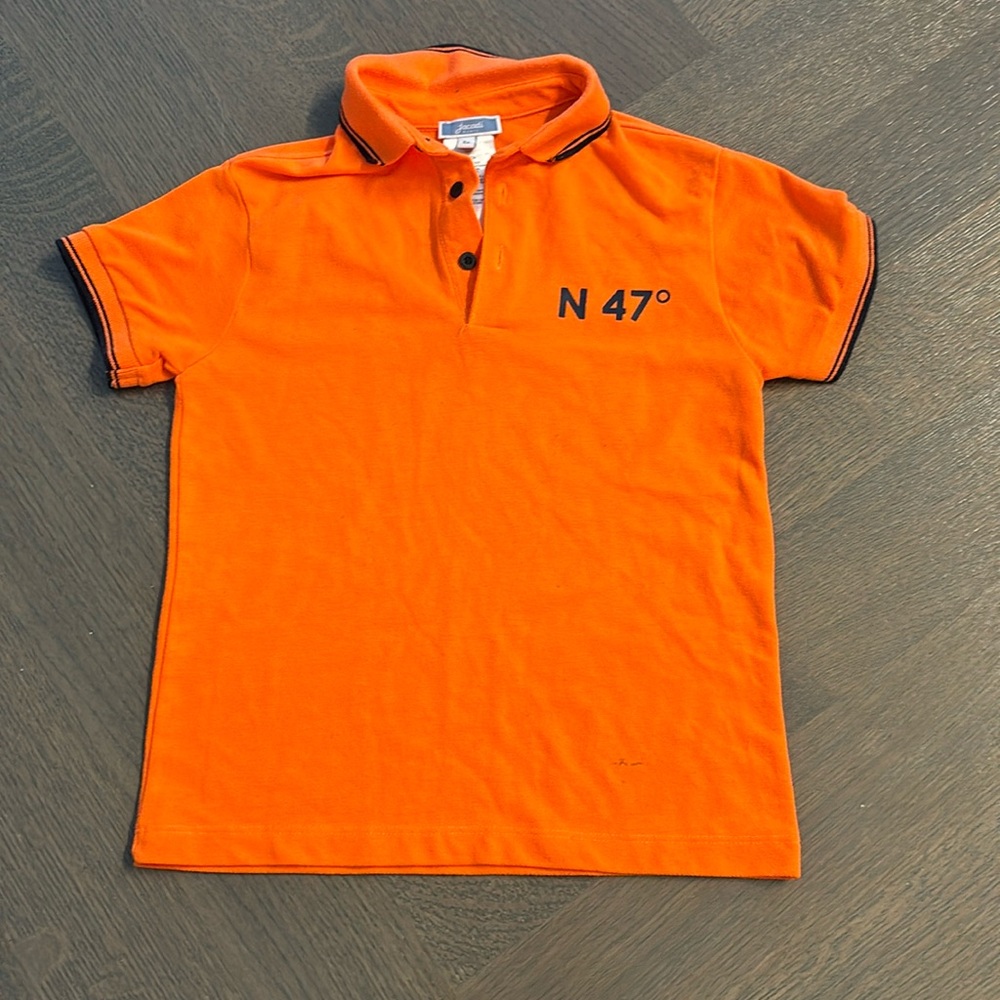 Jacadi orange polo shirt size 8 years
